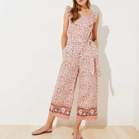 LOFT Dresses & Skirts - Loft beach paisley flutter sleeve jumpsuit